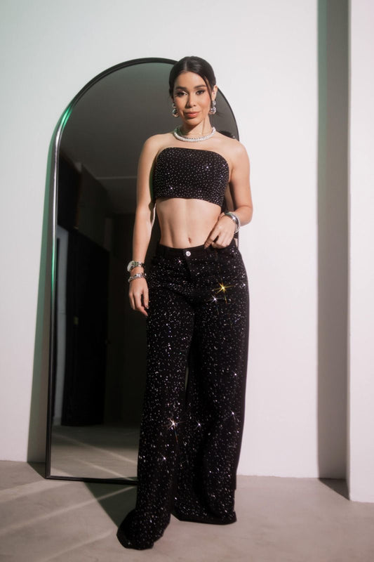 PANTALÓN JEAN BRILLOS