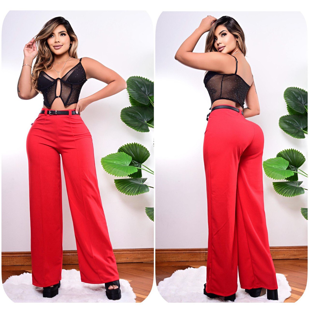 PANTALÓN FORMAL CON CORREA LUNA