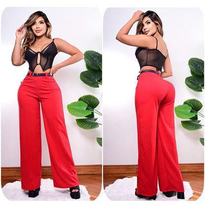 PANTALÓN FORMAL CON CORREA LUNA