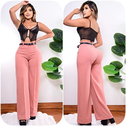 PANTALÓN FORMAL CON CORREA LUNA