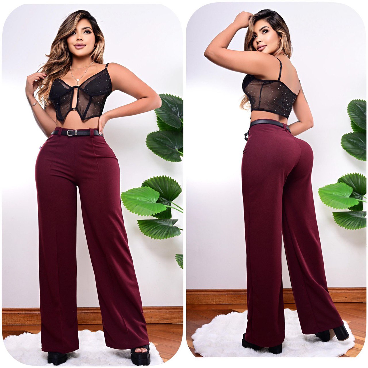 PANTALÓN FORMAL CON CORREA LUNA