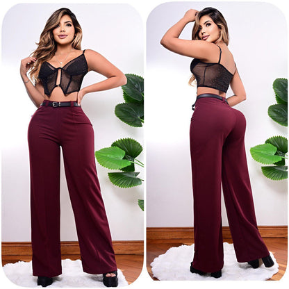 PANTALÓN FORMAL CON CORREA LUNA